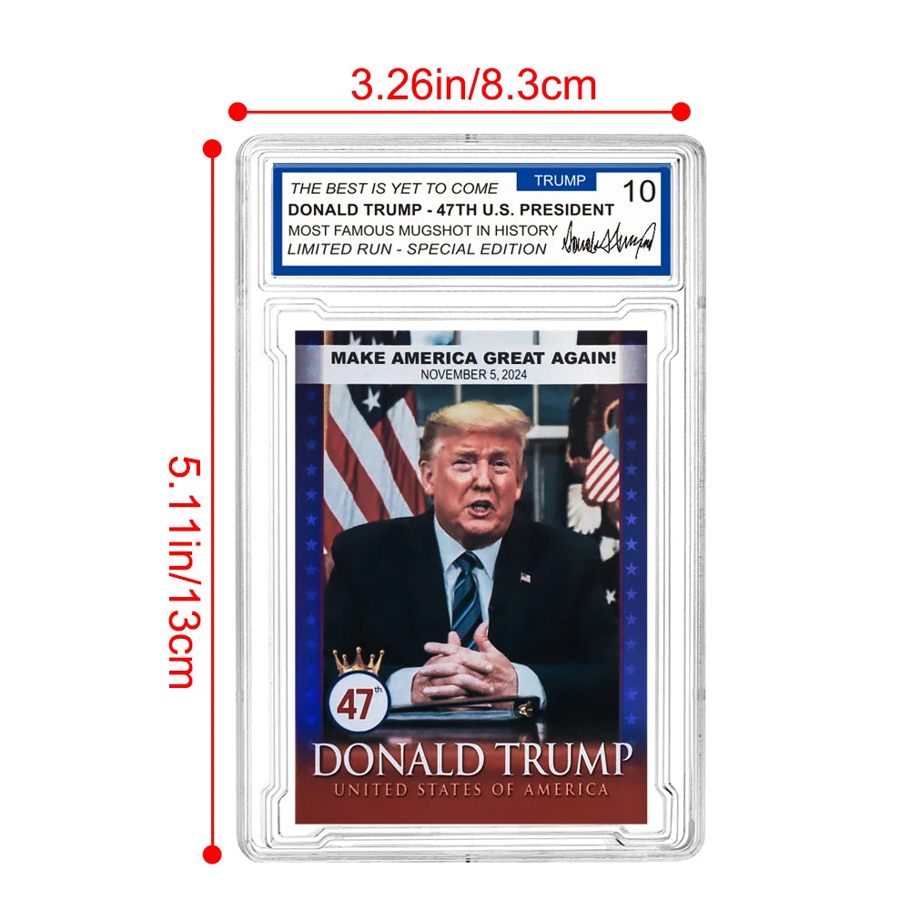 47th US President Donald Trump Vance Elon Musk Melania Barron Collector's Cards MAGA