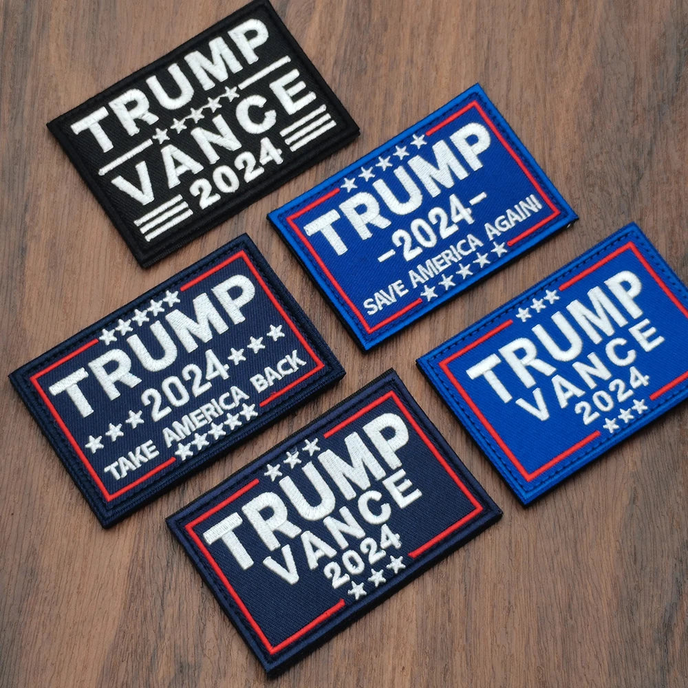 Trump 2024 Fight Latest Make America Great Again VANCE Stars and Stripes Outdoors Hats Clothing Backpack Patches USA election
