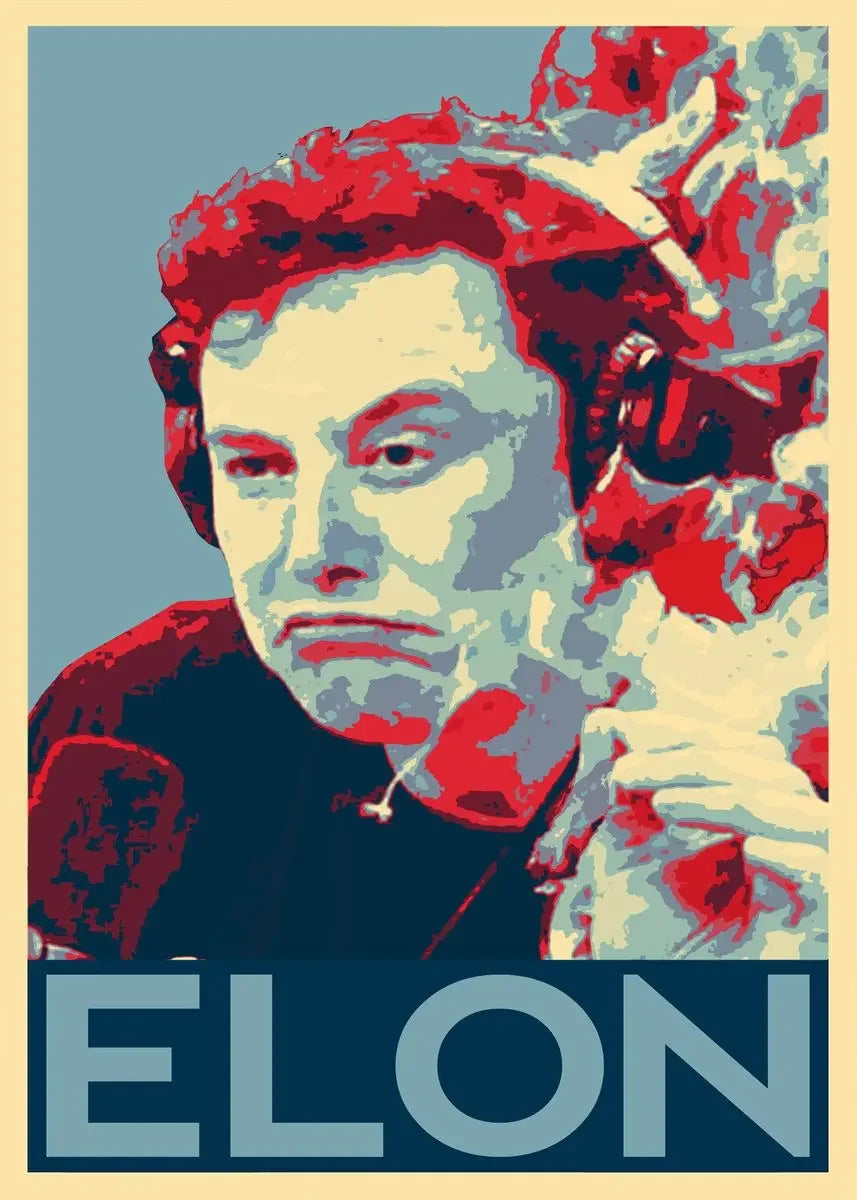 Elon Musk Graffiti Canvas Art - Inspirational Entrepreneur Quote Wall Decor Poster Print