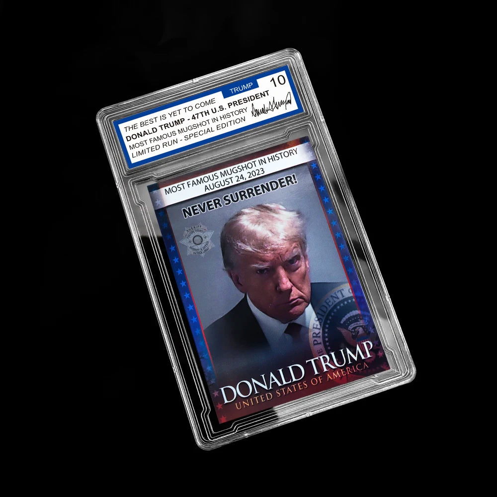 2024 47th US President Donald Trump Victory Cards With Case FIGHT Collectible Card Christmas Souvenir Gifts for Fans Supporters