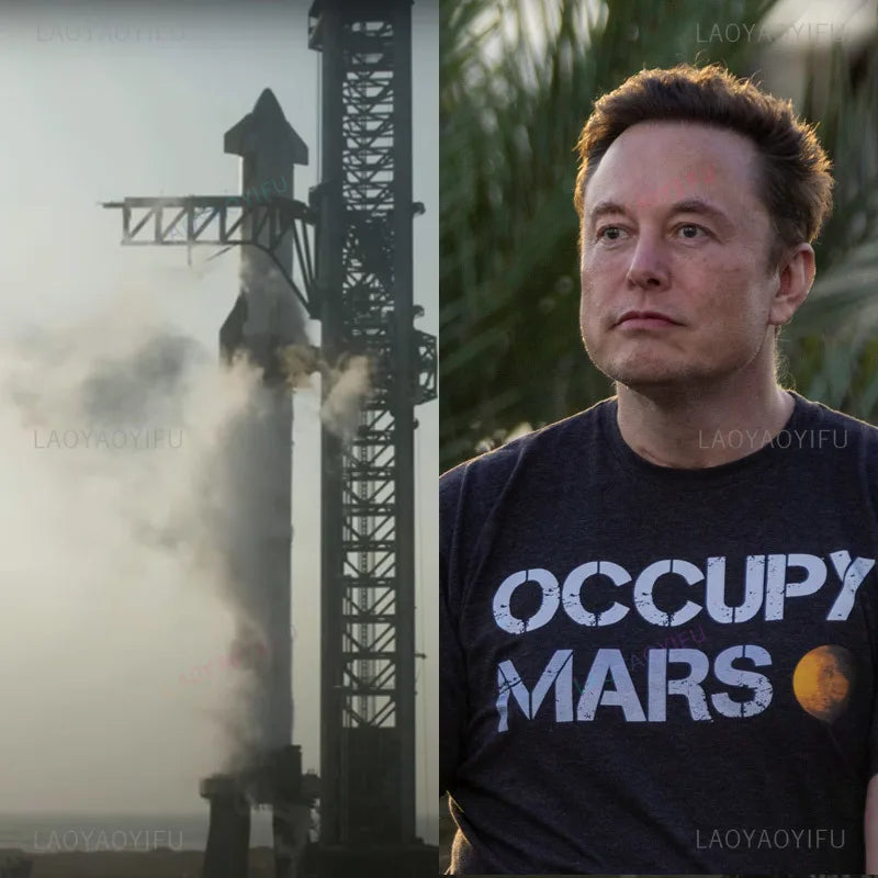 Occupy Mars Elon Reeve Musk Graphic T Shirts