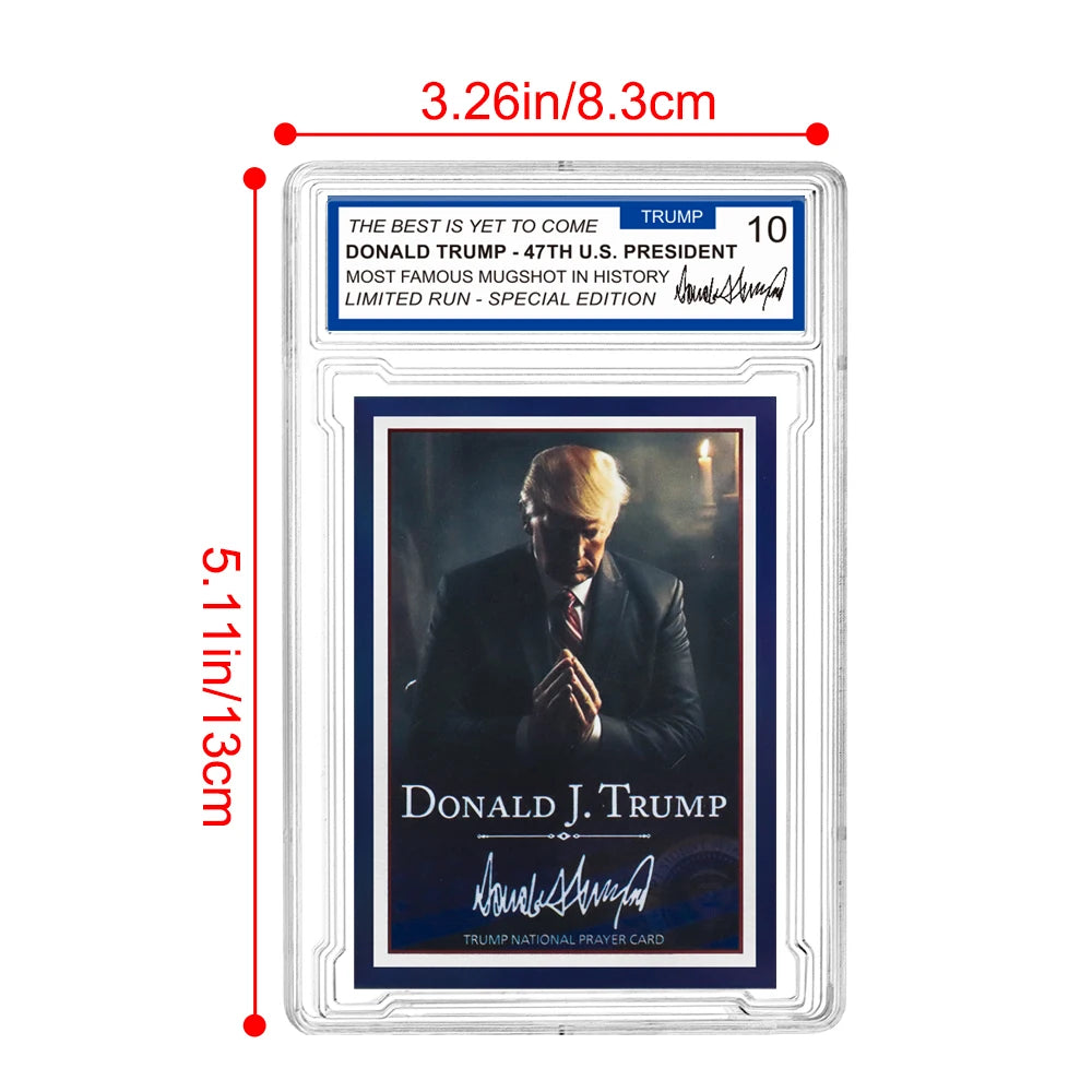 2024 47th US President Donald Trump Victory Cards With Case FIGHT Collectible Card Christmas Souvenir Gifts for Fans Supporters