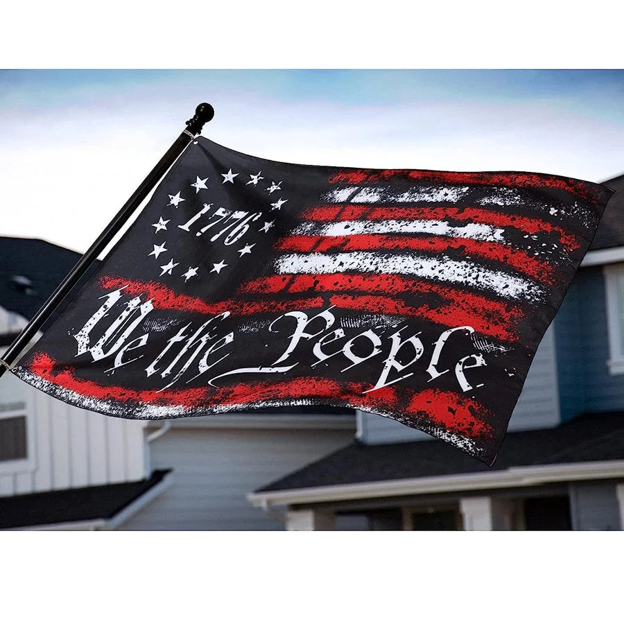 We The People 1776 Flag 3x5 Feet 90x150cm Outdoor Betsy Ross 13 Star American Rebel Constitution Flags Indoor Garden