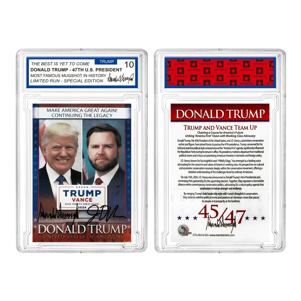Trump Vance 2024 MAGA Supporter Collector'S Edition Card With Protective Case
