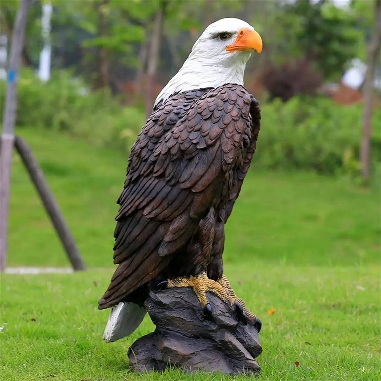 Flight of Freedom American Bald Eagle Garden and Yard Statue