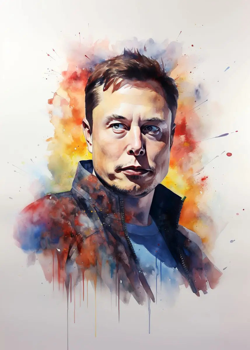 Graffiti Art Elon Musk Smoking Canvas Painting Classic Entrepreneur Inspirational Quote Poster and Print Wall Art Room Decor