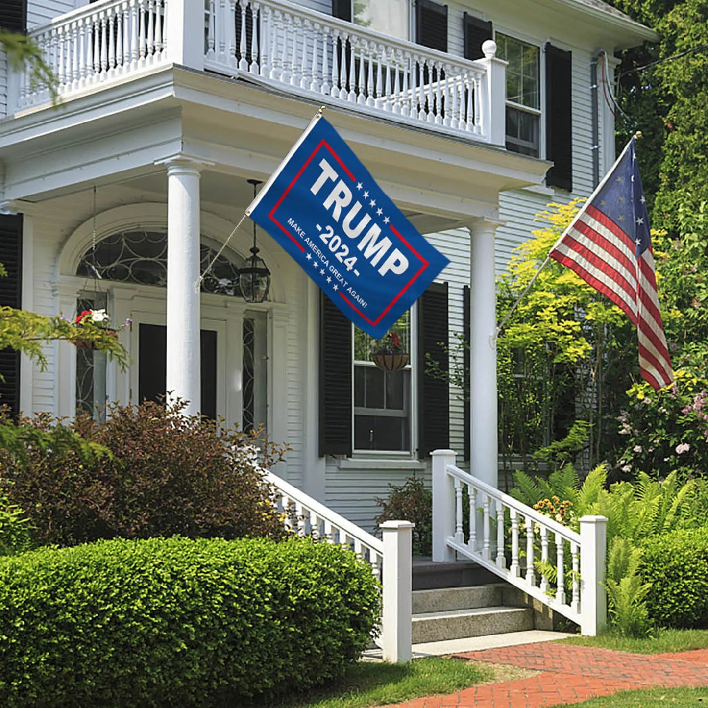 TRUMP 2024 Flag, USA MAGA Donald Trump Make America Great Again Flag, Brass Grommets Indoor Outdoor Decoration Banner