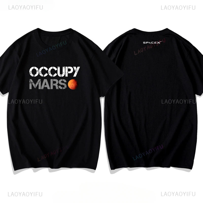Occupy Mars Elon Reeve Musk Graphic T Shirts