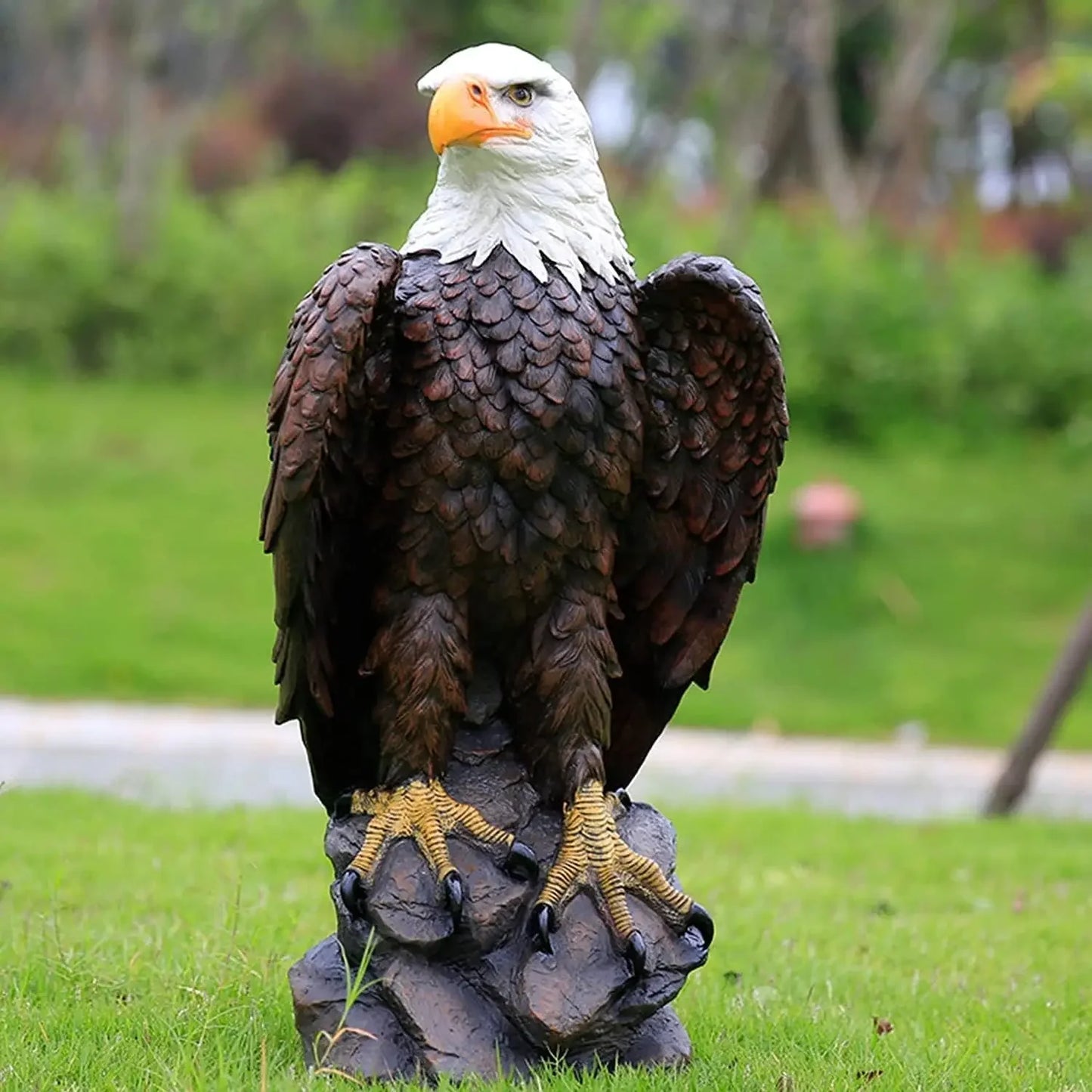 Flight of Freedom American Bald Eagle Garden and Yard Statue