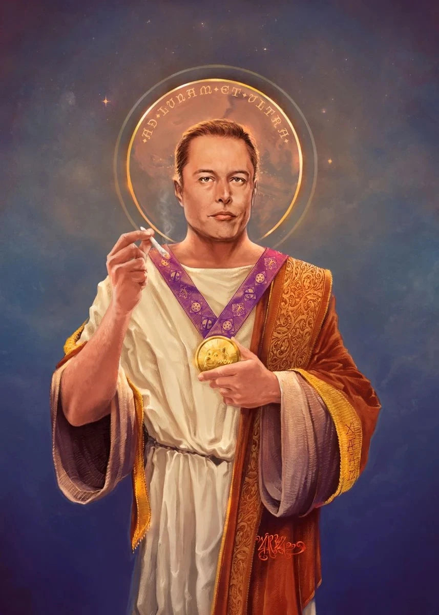 Graffiti Art Elon Musk Smoking Canvas Painting Classic Entrepreneur Inspirational Quote Poster and Print Wall Art Room Decor
