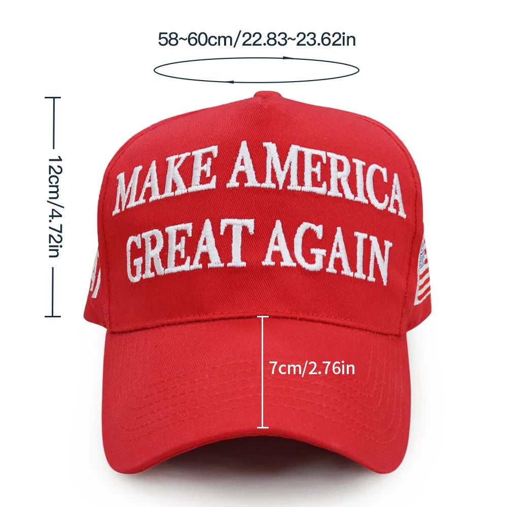 2024 Donald Trump Merchandise MAGA American Trucker Hat Make America Great Again Slogan USA Flag KAG 45-47 Baseball Cap