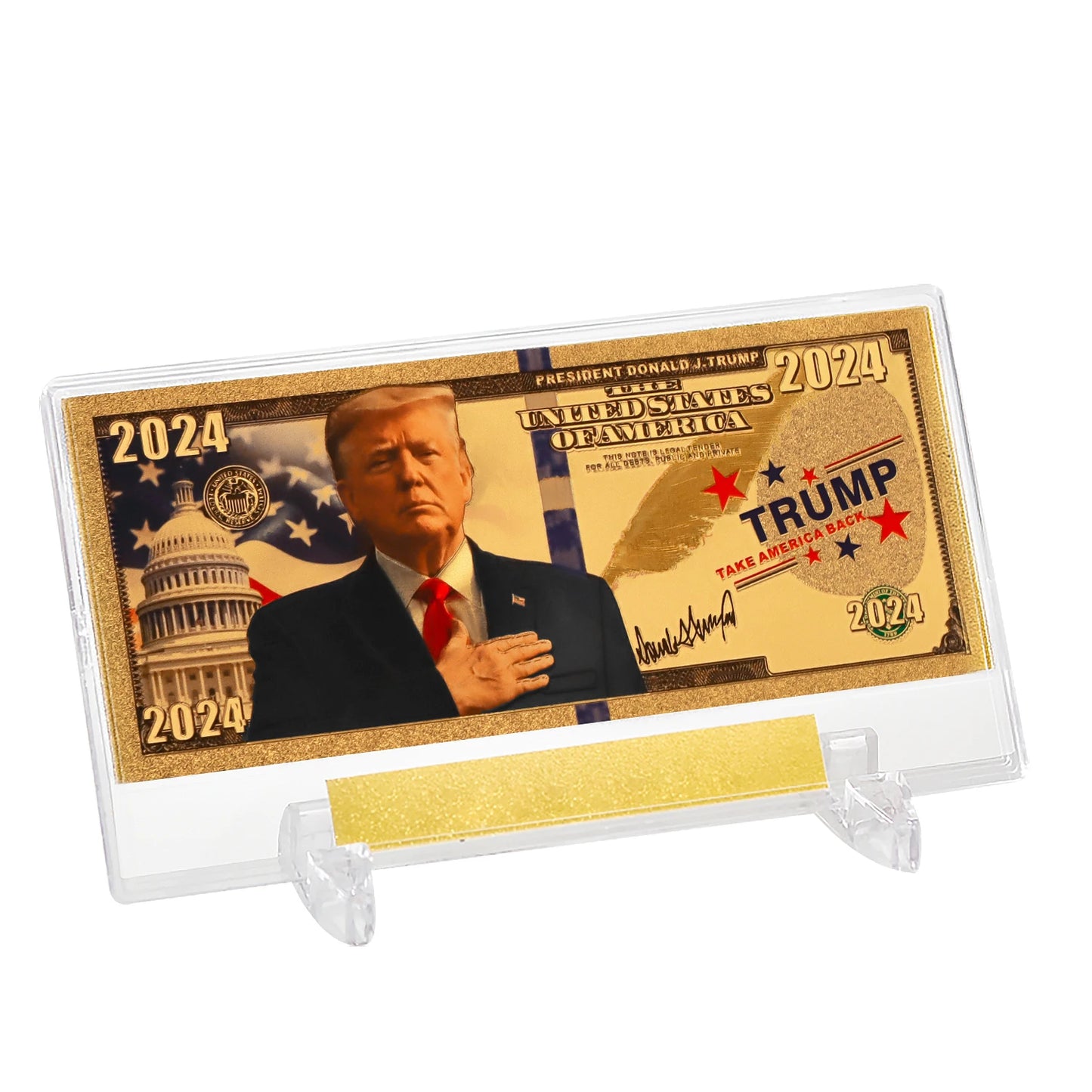 2024 Trump Commemorative Coins Playing Cards Gold Banknote Set in Gift Box President Souvenir Set Collecting Gifts For Fans