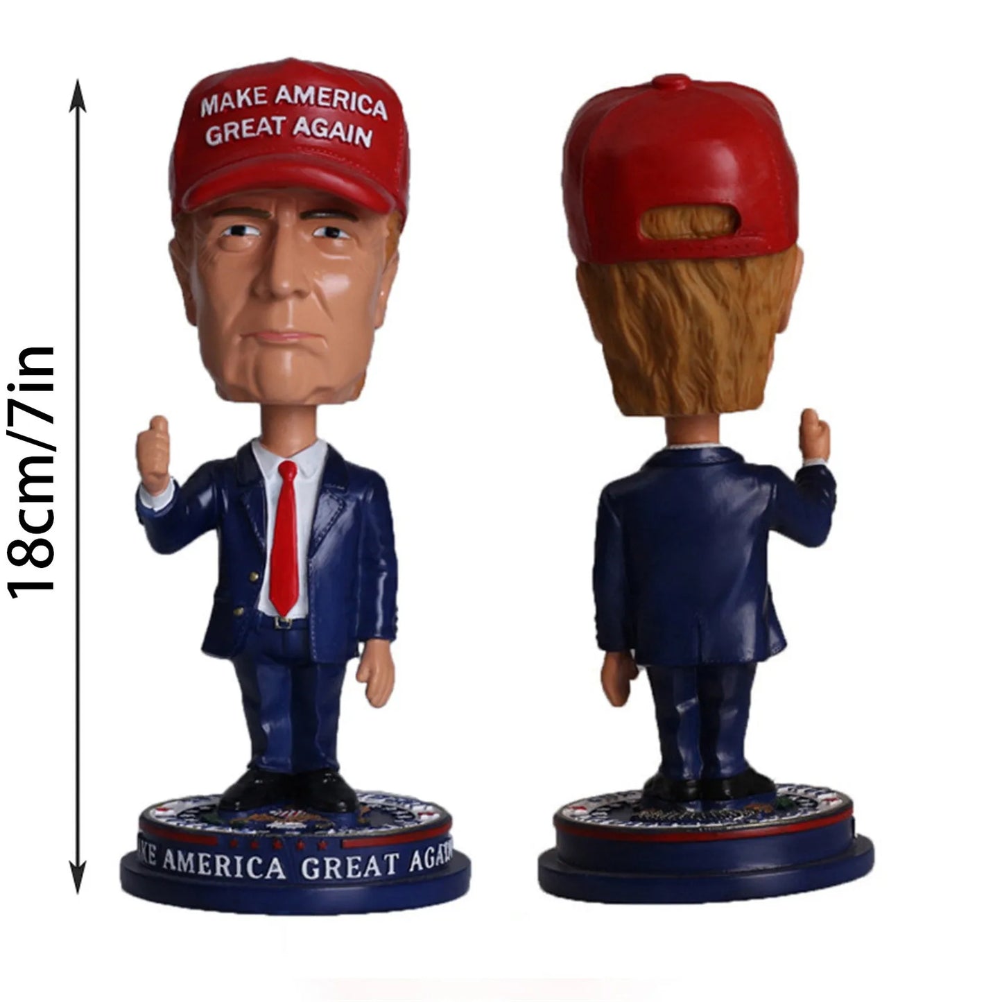 Trump Cartoon Figures Dolls Anime Characters Donald Trump President Models for Fans Gifts Home Offices Desktable Decoration