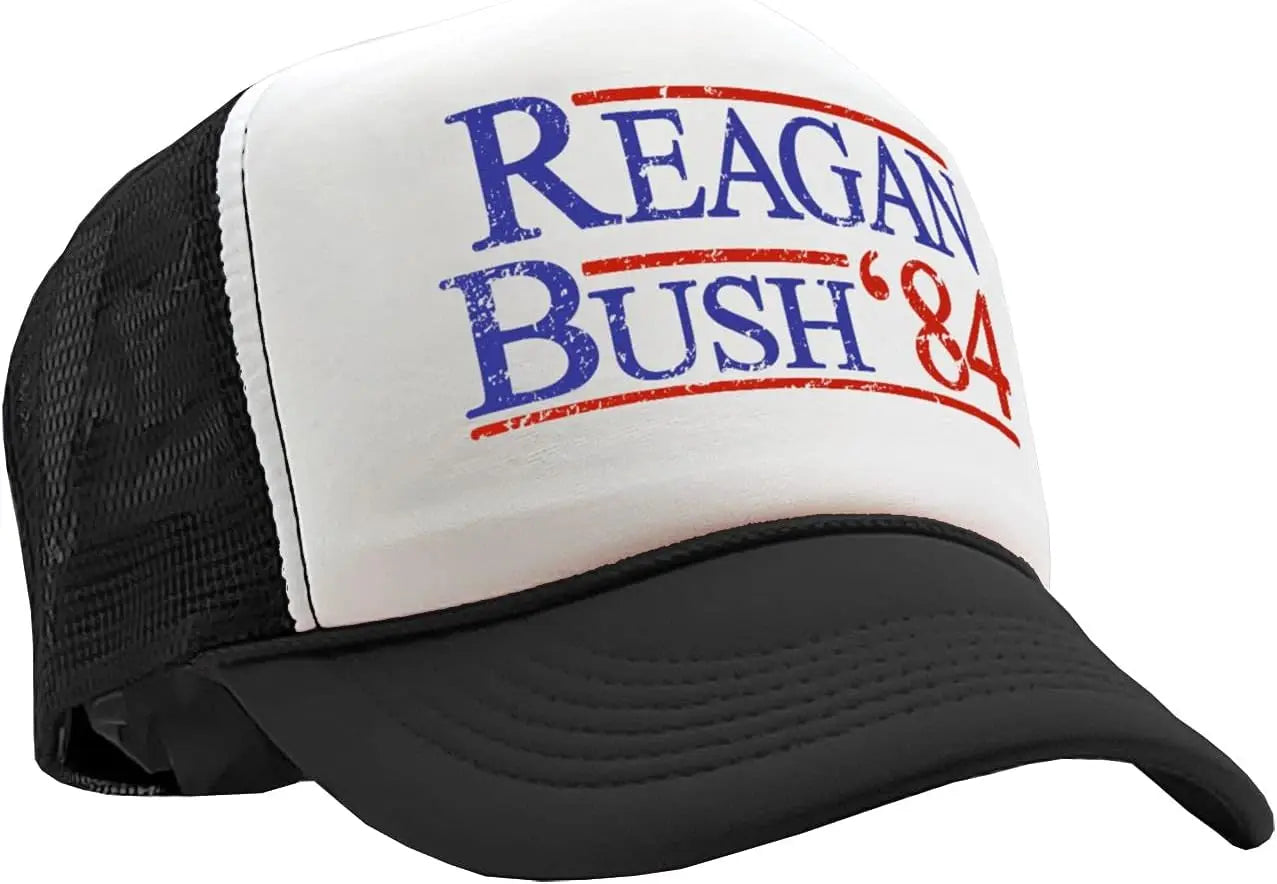 Reagan Bush 84 - President Ronald 1984 - Vintage Retro Style Trucker Cap Hat