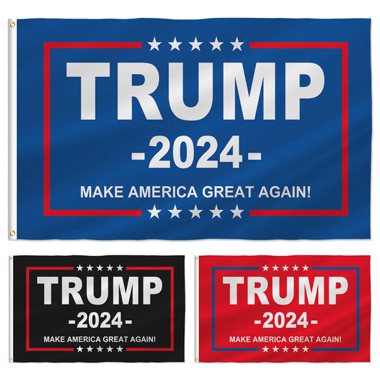 TRUMP 2024 Flag,  USA MAGA Donald Trump Make America Great Again Flag, Brass Grommets Indoor Outdoor Decoration Banner