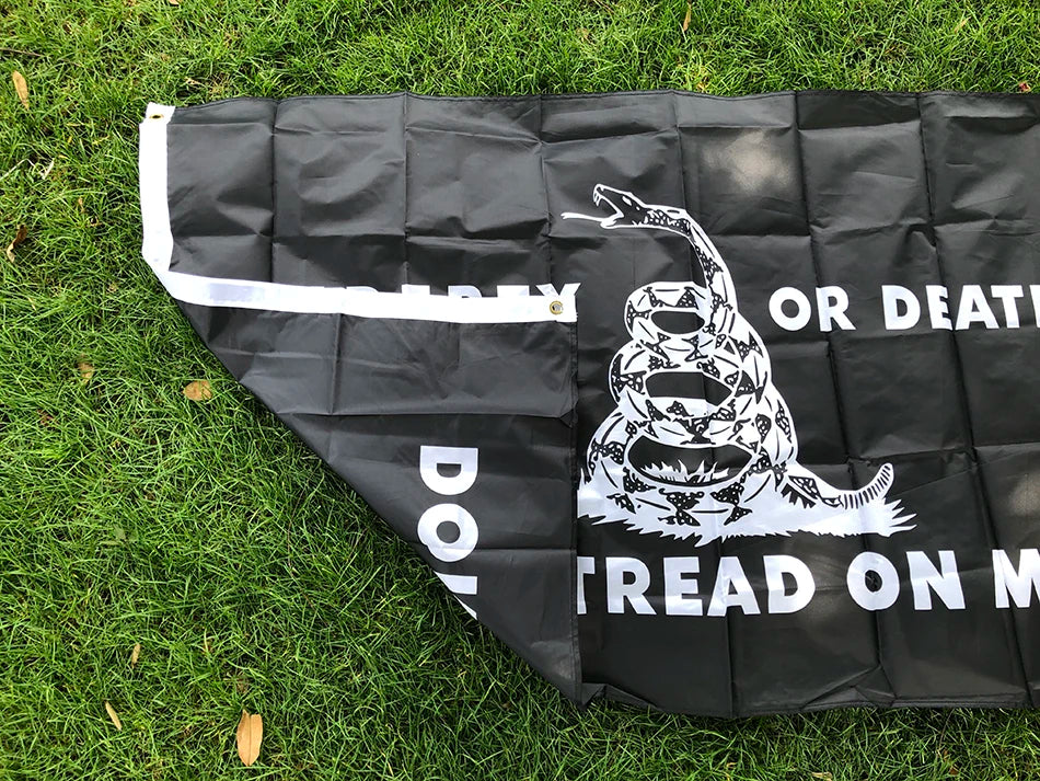 SKY FLAG 90x150cm Black Gadsden Flag 3x5ft hanging polyester（Dont Tread On Me）flag Banner indoor outdoor decoration