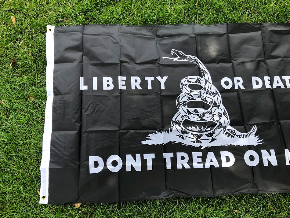 SKY FLAG 90x150cm Black Gadsden Flag 3x5ft hanging polyester（Dont Tread On Me）flag Banner indoor outdoor decoration