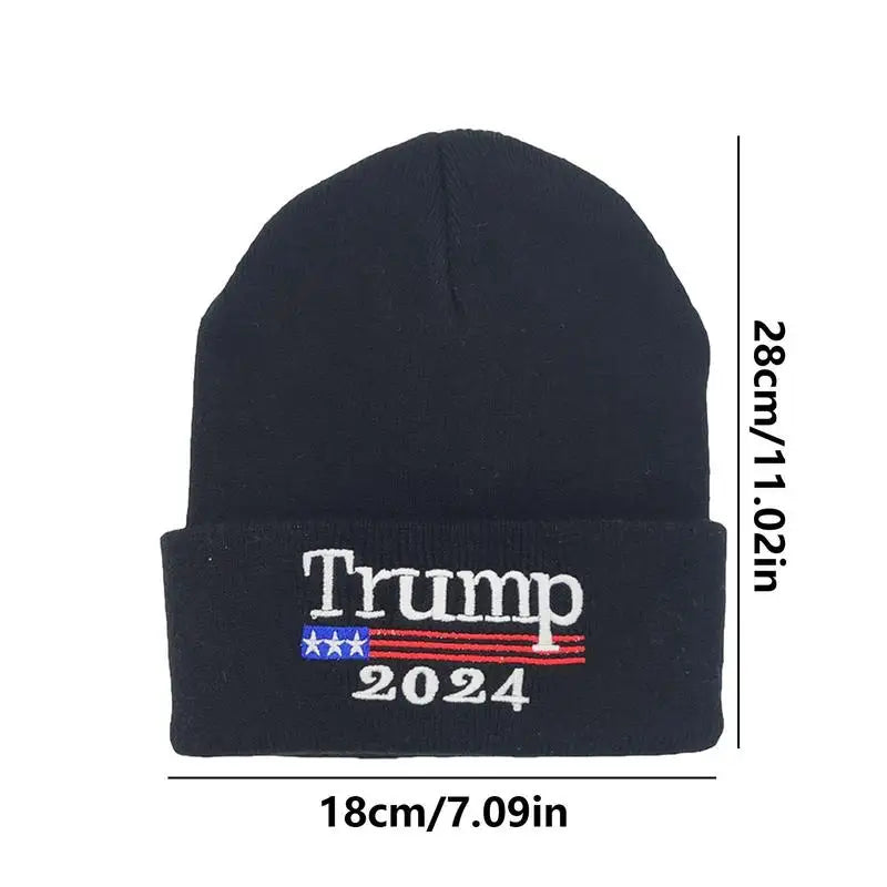 New Make America Great Again Trump Baseball Cap 2024 Knitted Beanie Republican Embroidered Hat for Camping Hiking Wholesale