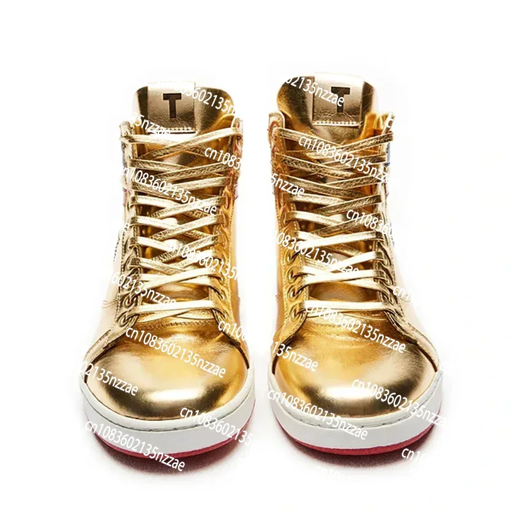 Trump Shoes 47 Never Surrender Gold Shoes Gym Sneaker MAGA Donald Mens Casual Boots Road Sneaker