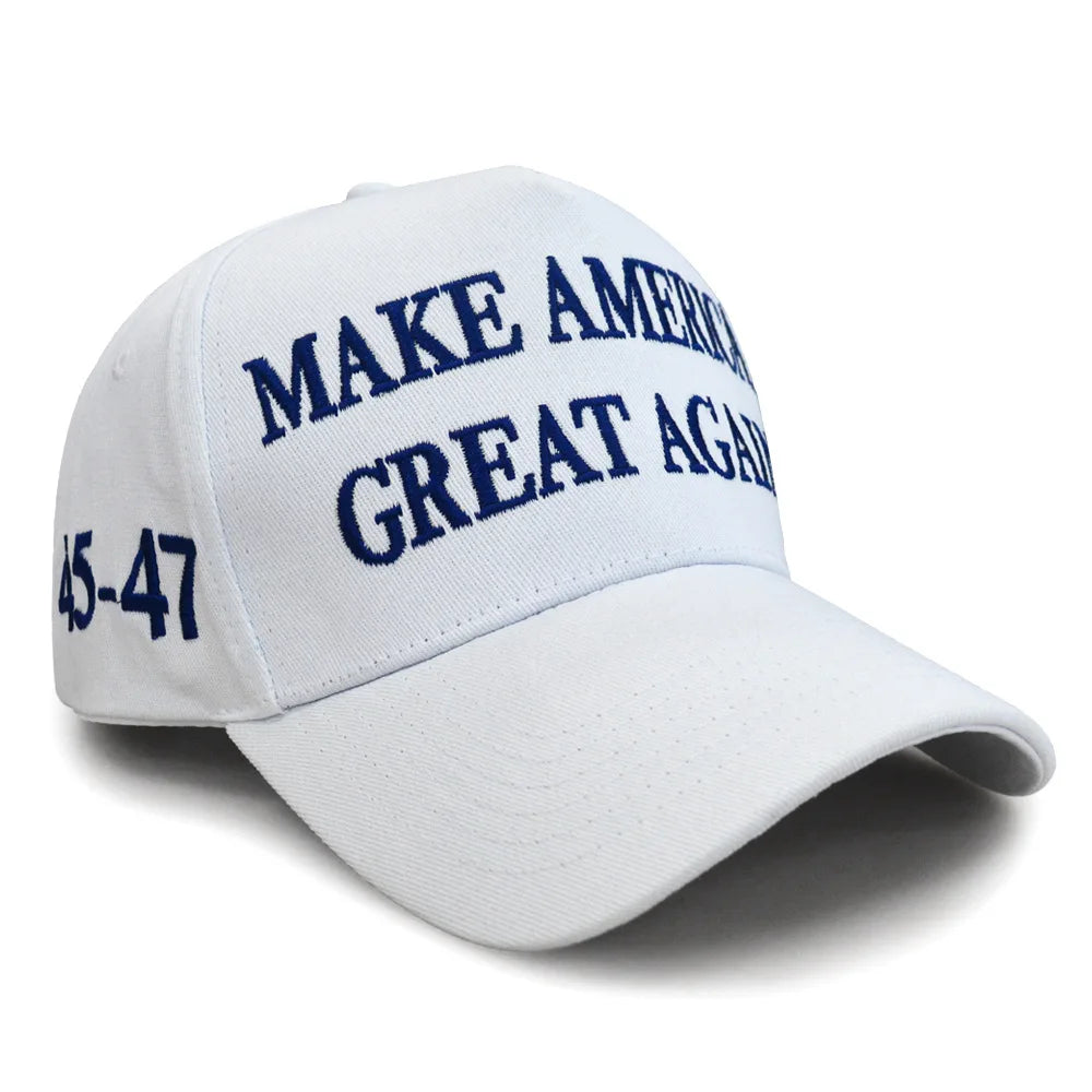 2024 Donald Trump Merchandise MAGA American Trucker Hat Make America Great Again Slogan USA Flag KAG 45-47 Baseball Cap