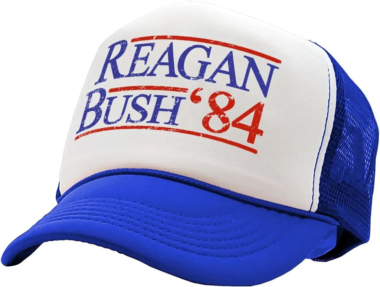 Reagan Bush 84 - President Ronald 1984 - Vintage Retro Style Trucker Cap Hat